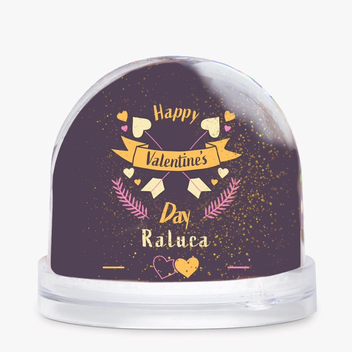 Glob de birou personalizat cu poză și text - Valentine