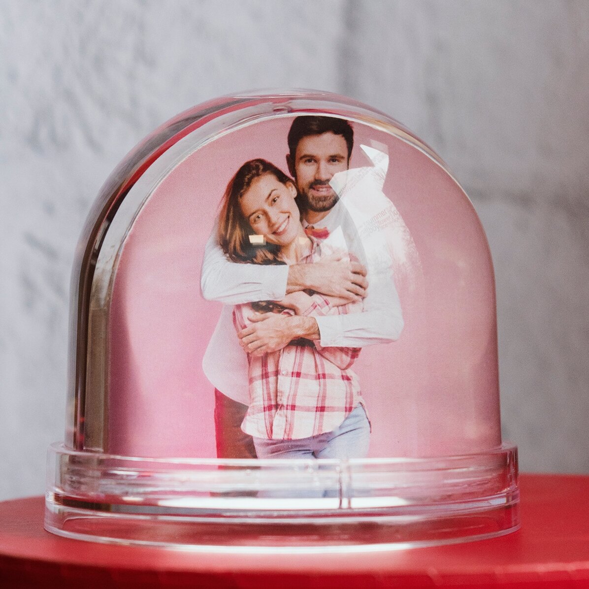 Glob de birou personalizat cu poză și text - Valentine