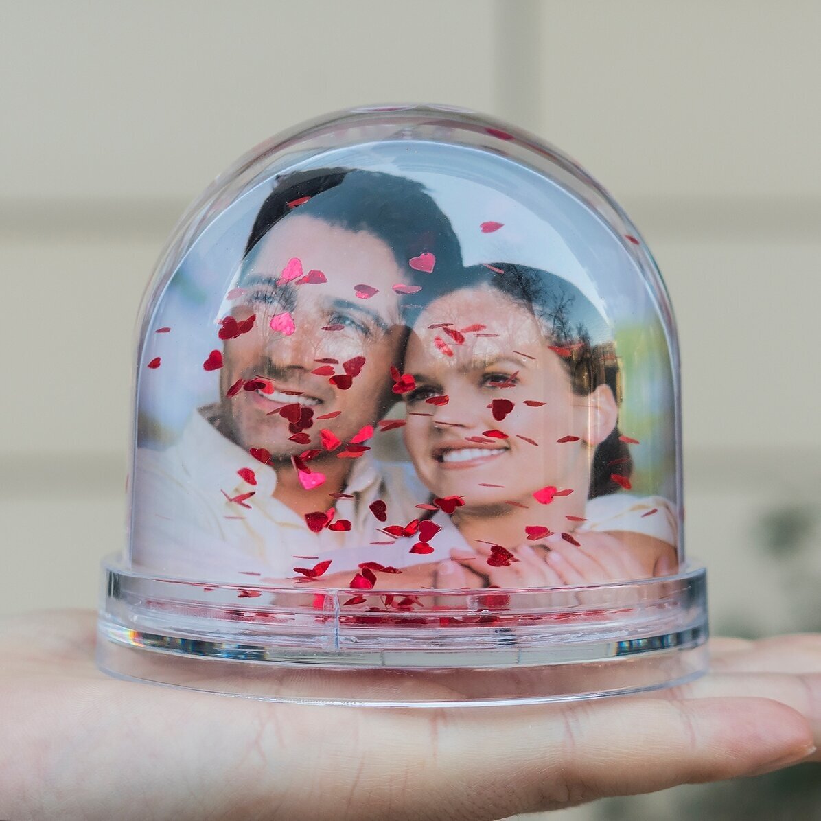 Glob de birou personalizat cu poză și text - You make me smile