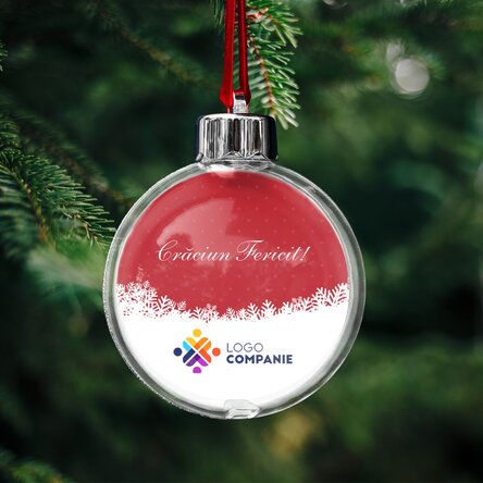 Glob personalizat cu logo și mesaj - Magia Crăciunului