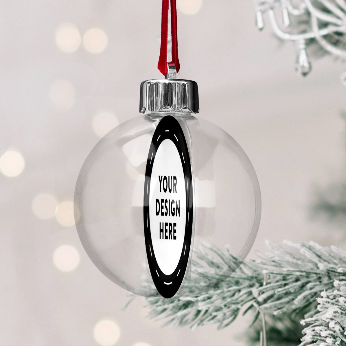 Glob transparent personalizat față-verso cu grafica ta