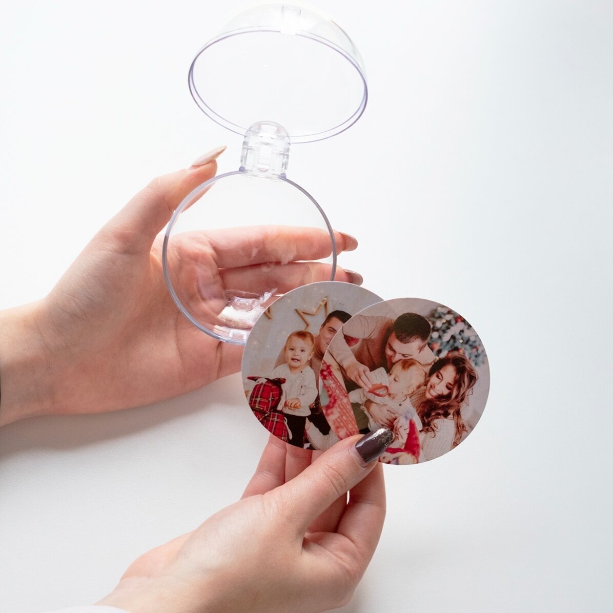 Glob transparent personalizat față-verso cu grafica ta