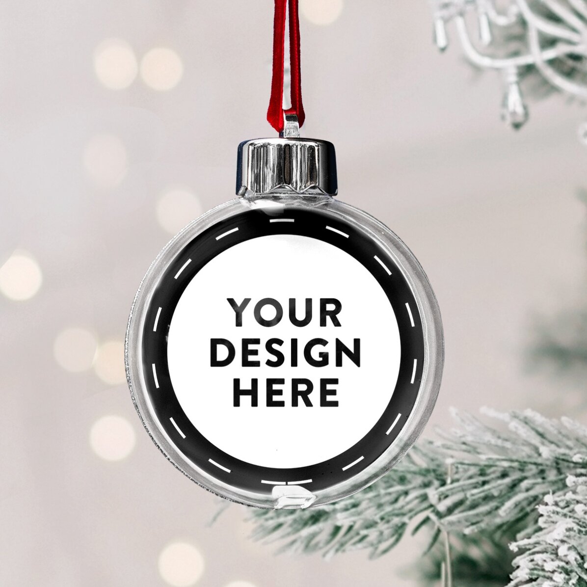 Glob transparent personalizat față-verso cu grafica ta