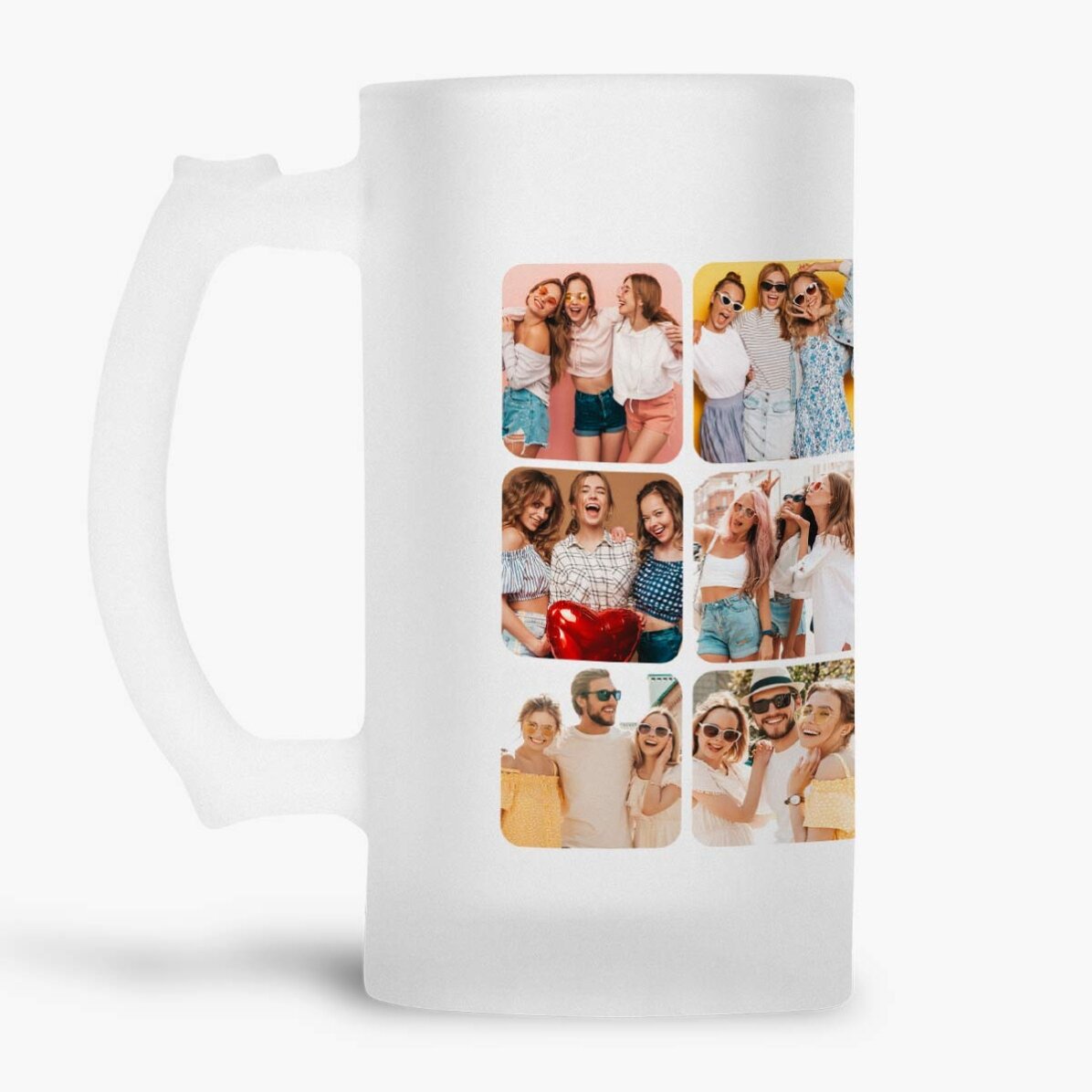 Halbă de bere personalizată cu 18 poze