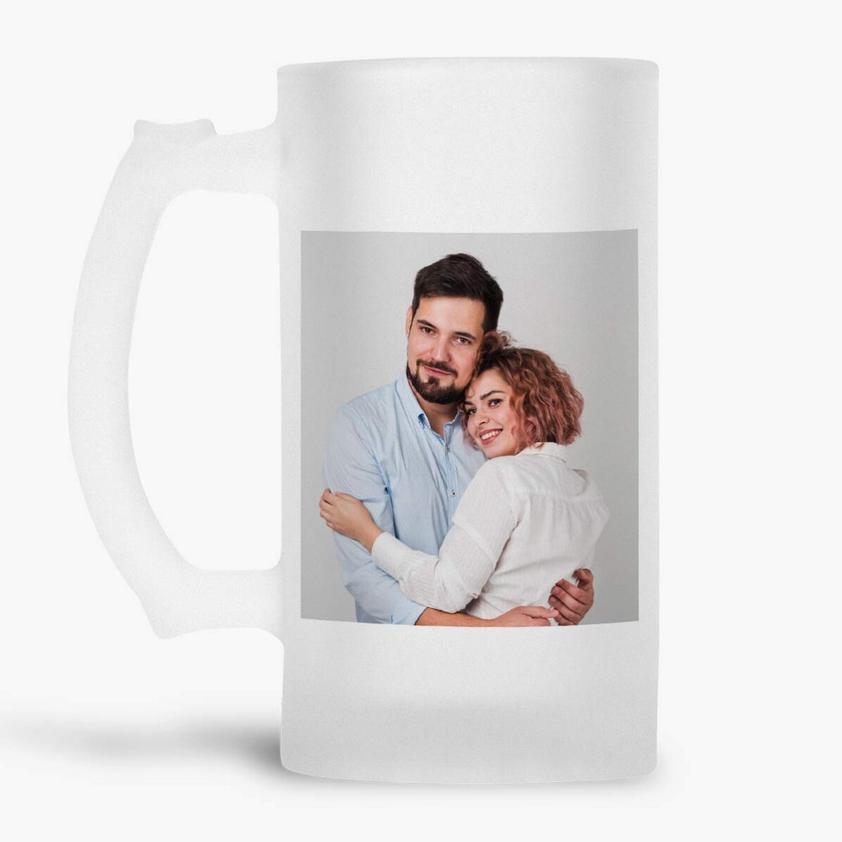 Halbă de bere personalizată cu o poză și mesaj