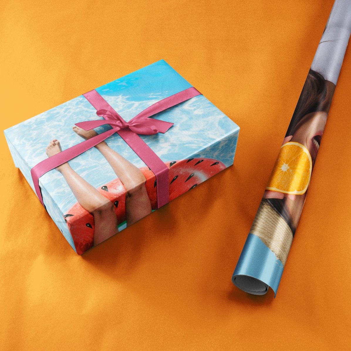 Hârtie de împachetat cadouri personalizată cu o poză 