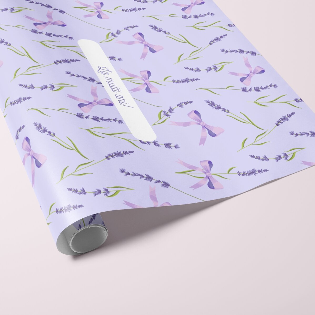 Hârtie de împachetat cadouri personalizată cu text - Lavanda