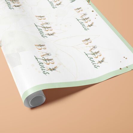 Hârtie de împachetat cadouri personalizată cu text - Baby