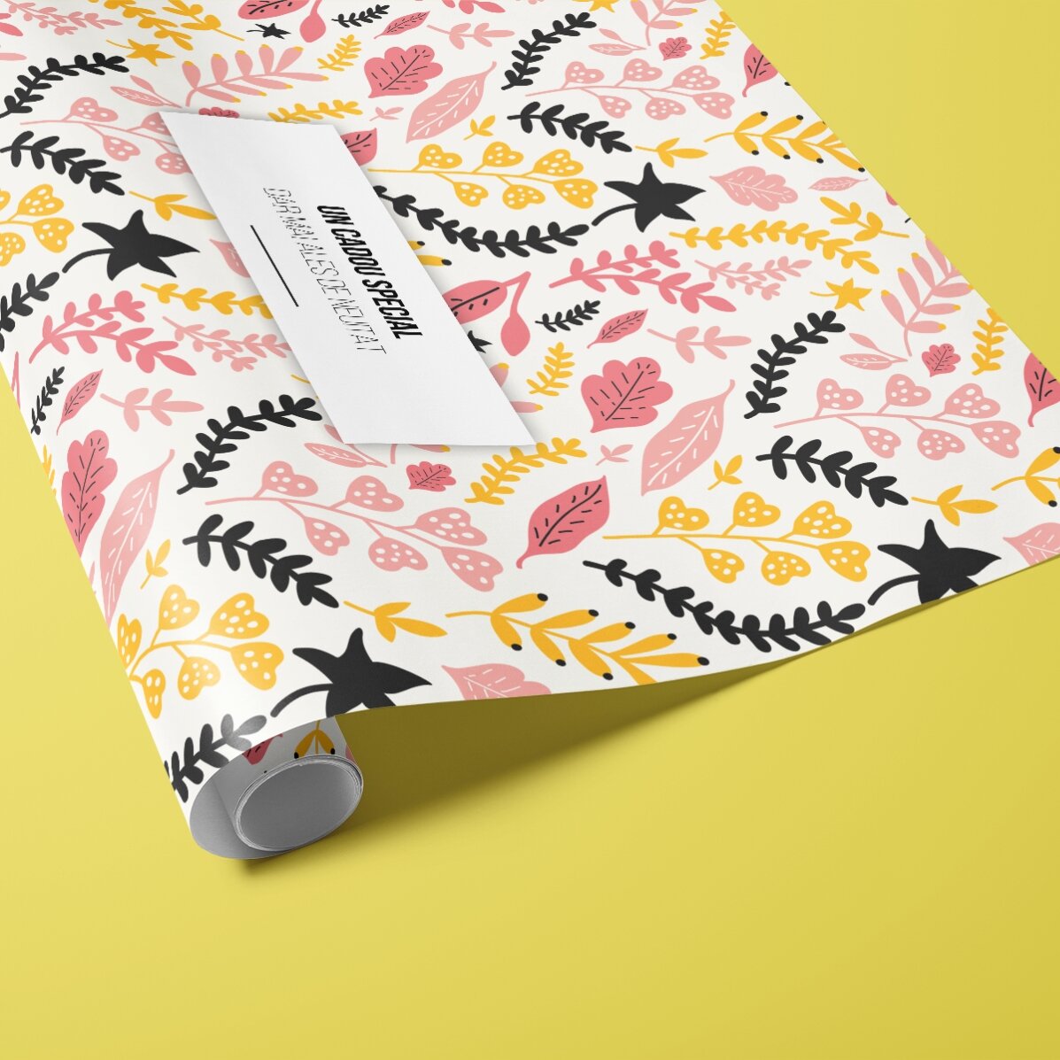 Hârtie de împachetat cadouri personalizată cu text - Autumn flowers