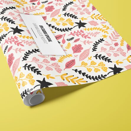 Hârtie de împachetat cadouri personalizată cu text - Autumn flowers