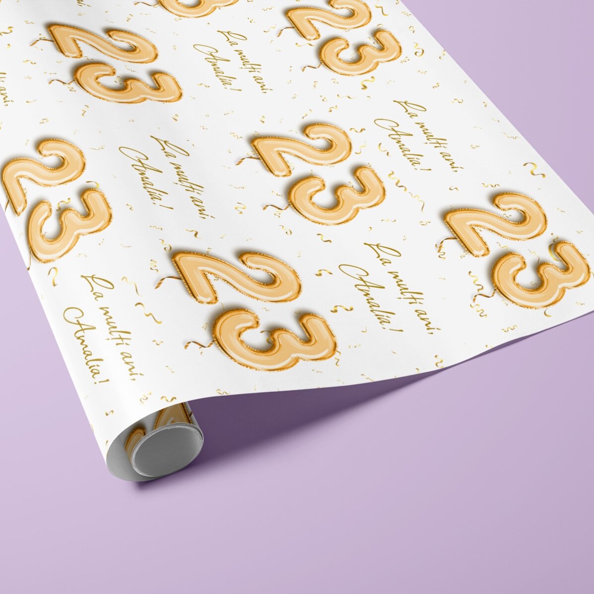 Hârtie de împachetat cadouri personalizată cu text - Baloane pentru tine