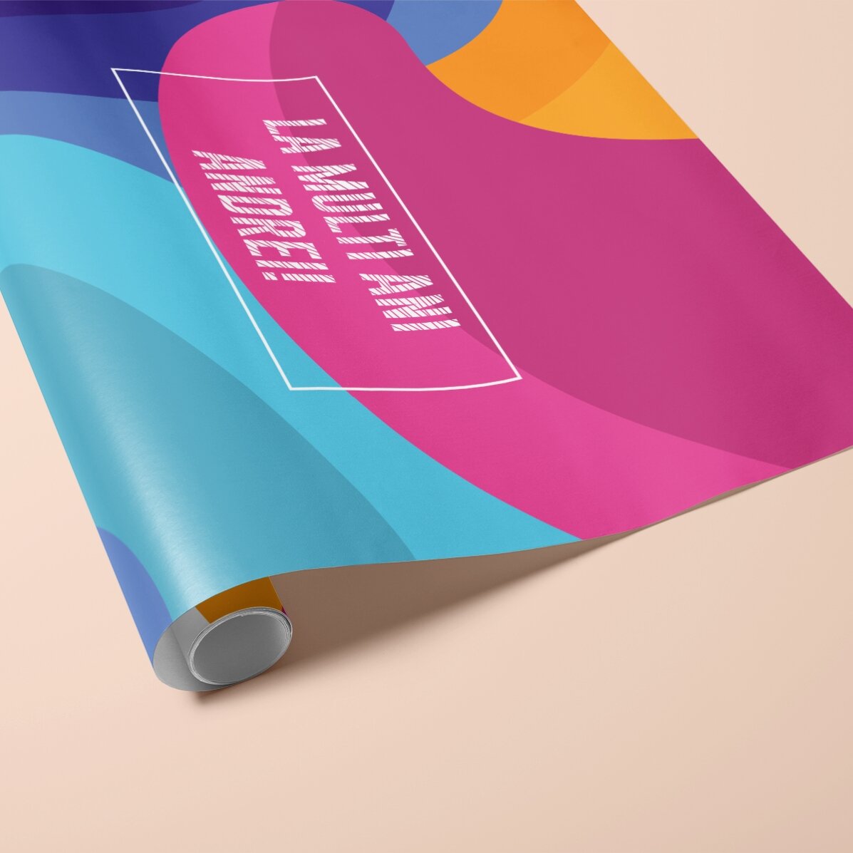 Hârtie de împachetat cadouri personalizată - model abstract colorat