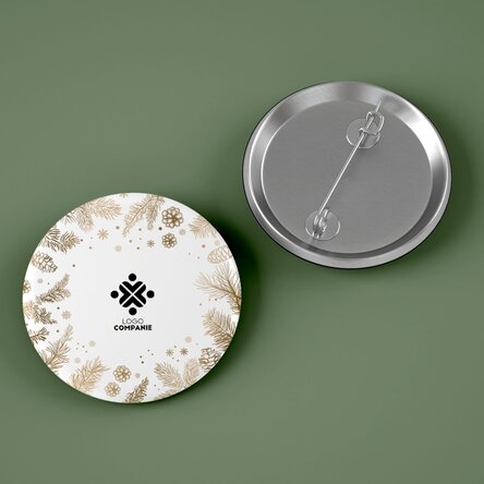 Insignă personalizată cu logo - Crăciun fericit!