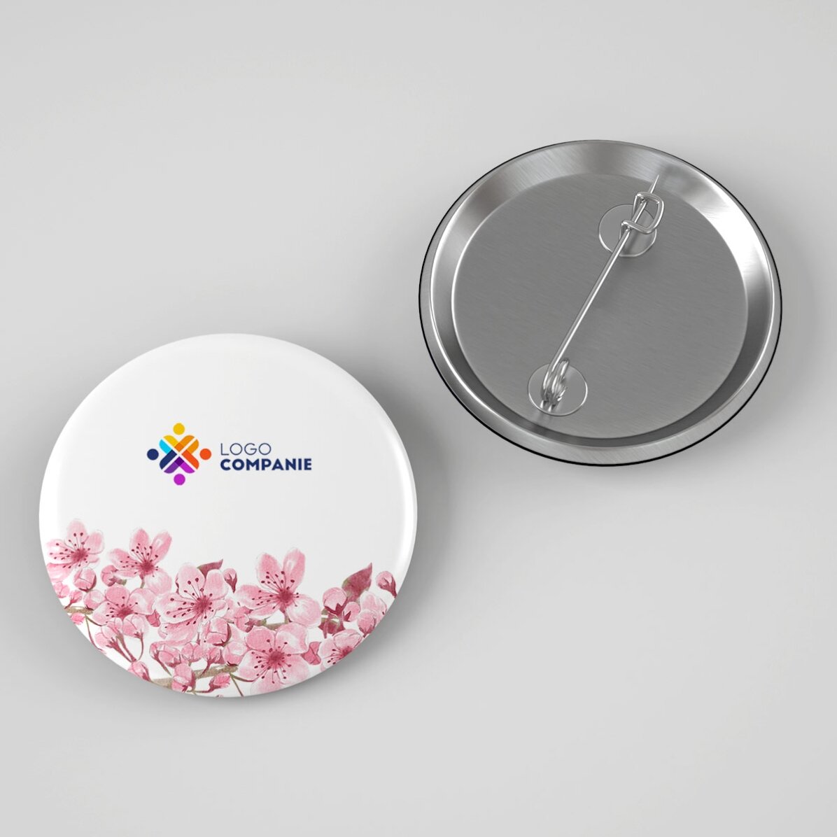 Insignă personalizată cu logo - Flowers