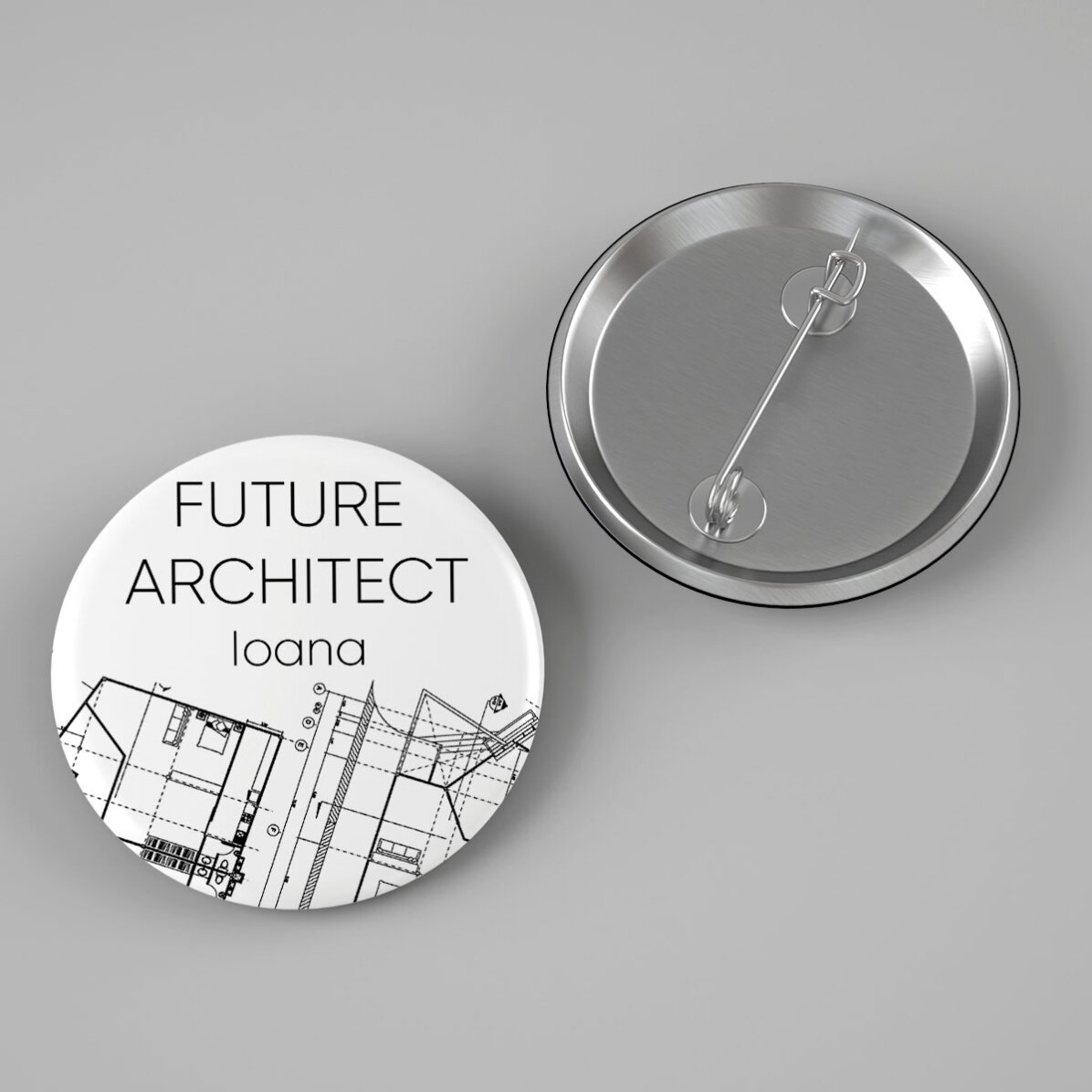 Insignă personalizată cu mesaj - Arhitect