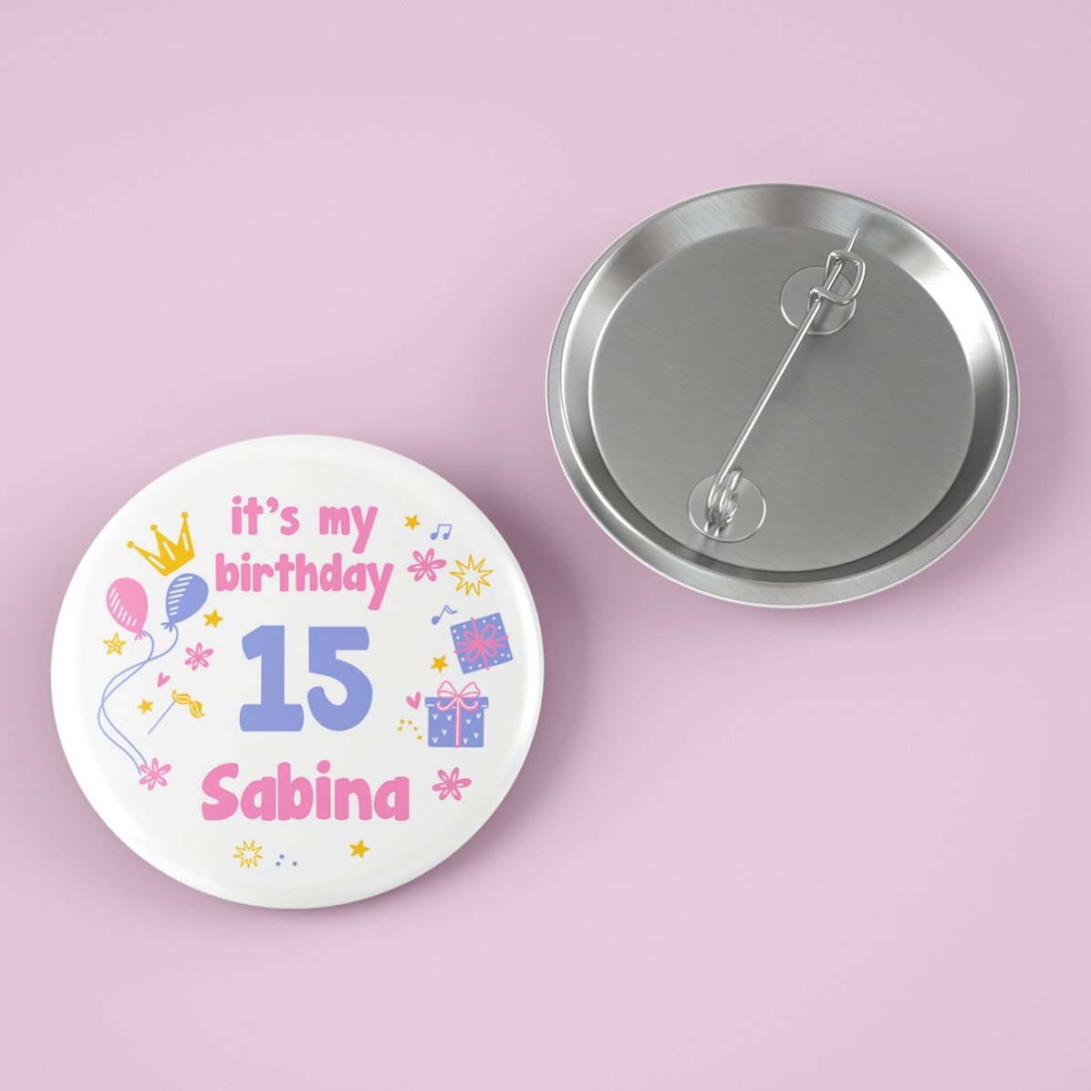 Insignă personalizată cu mesaj - It