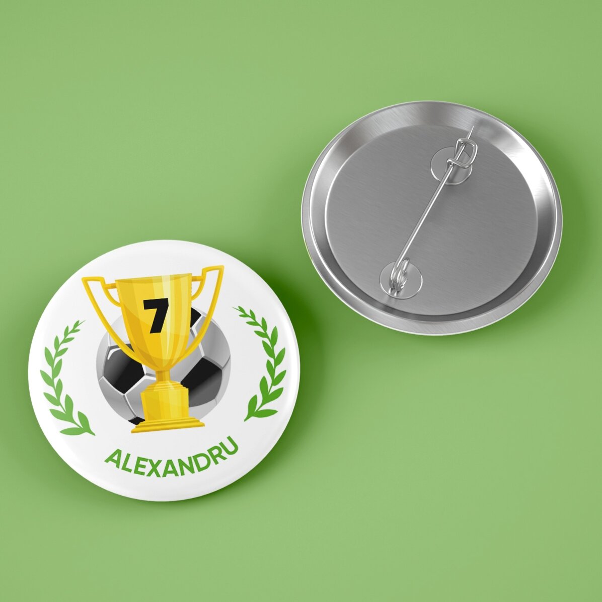 Insignă personalizată cu nume - Campion