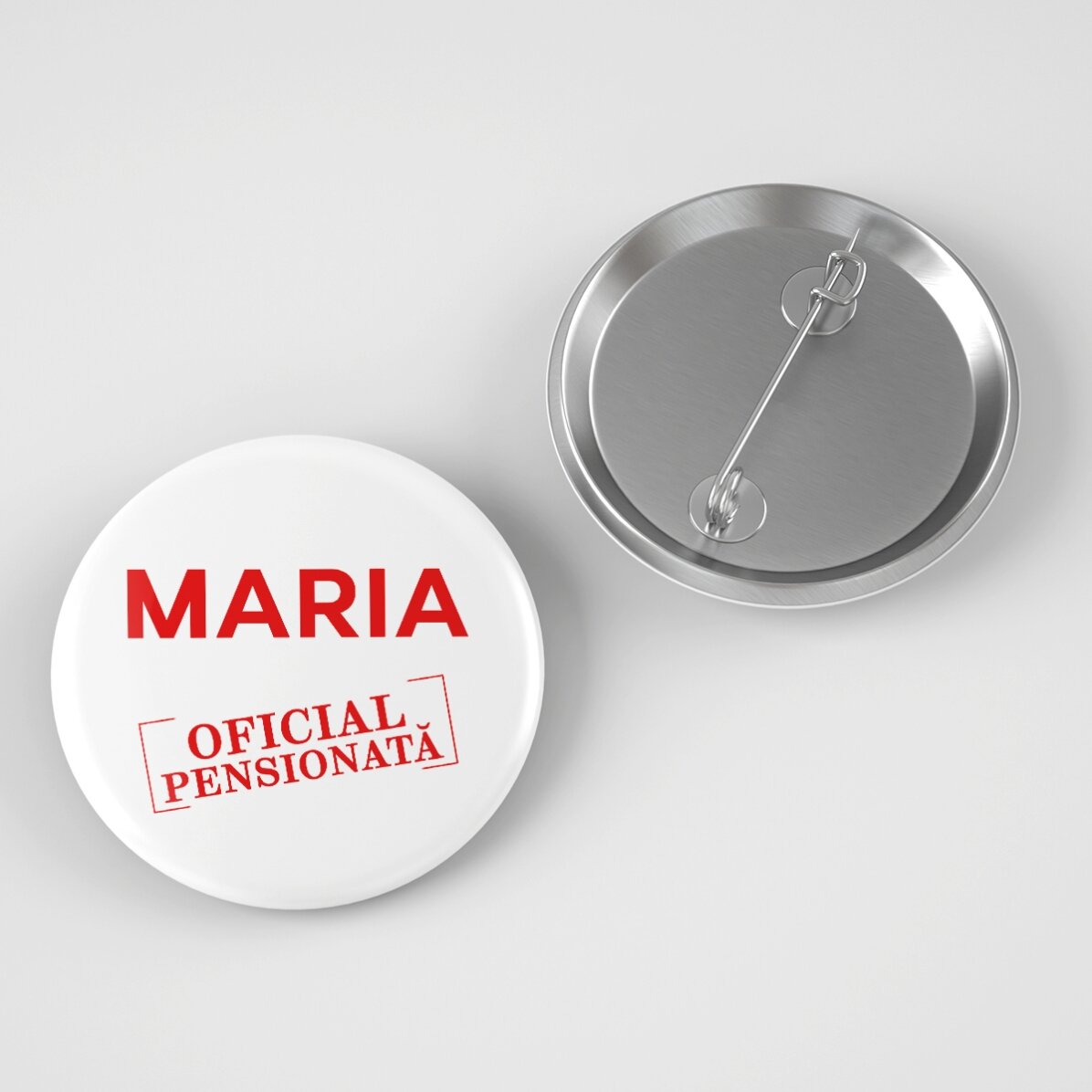 Insignă personalizată cu nume - Oficial pensionat