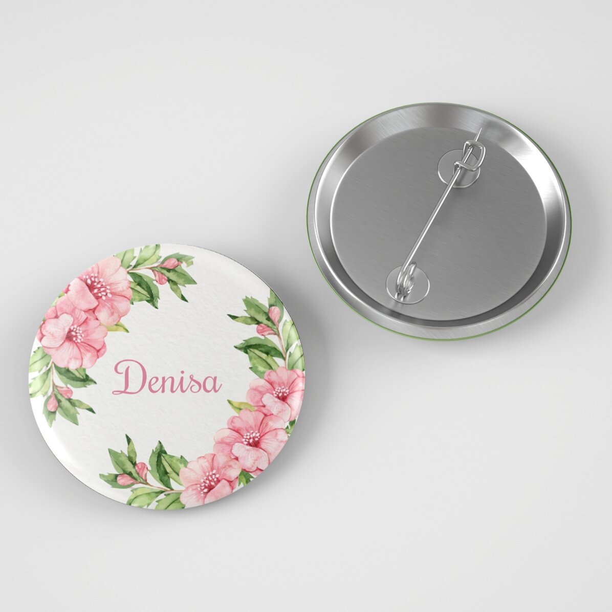 Insignă personalizată cu numele tău - Flowers