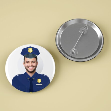 Insignă personalizată cu poză - Polițist