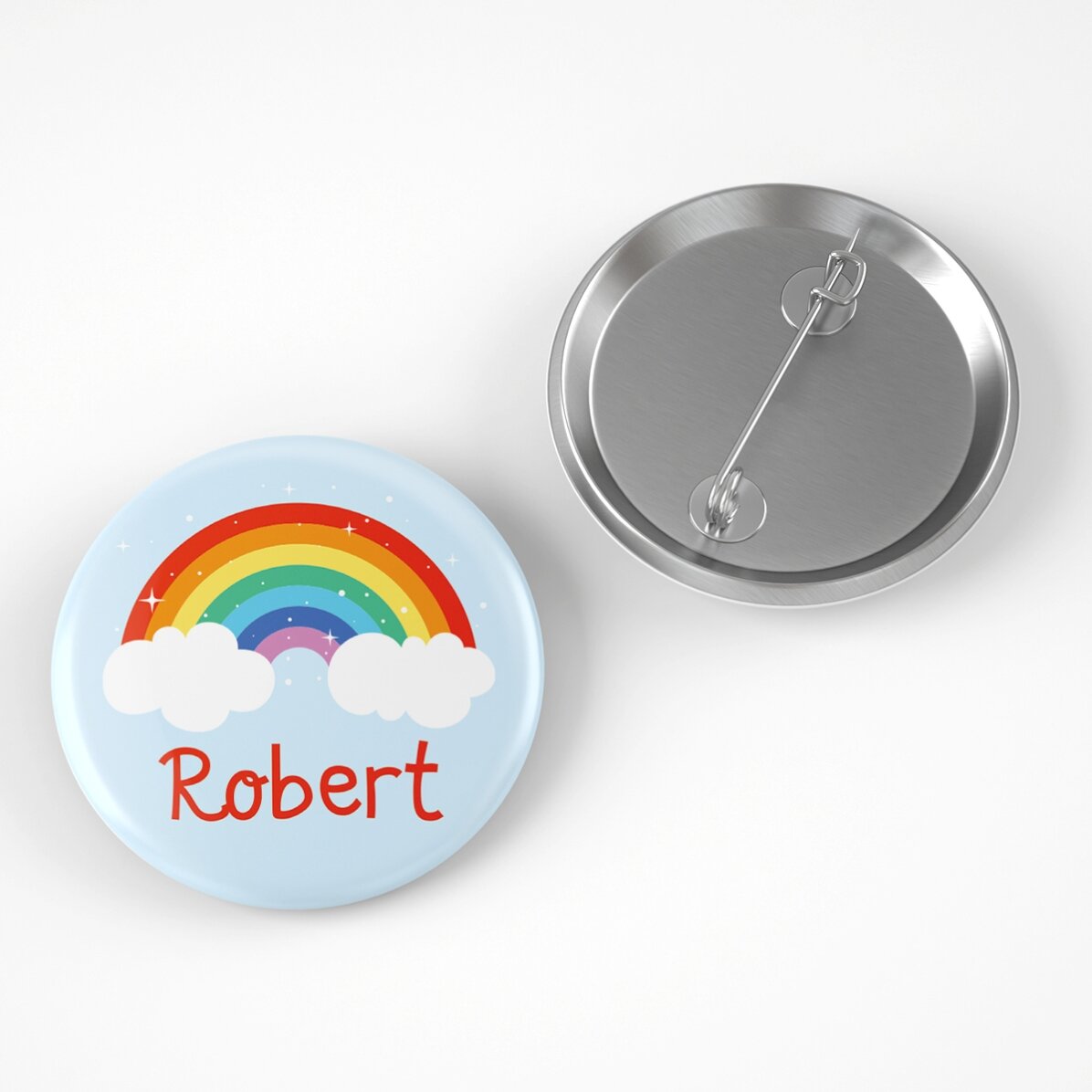 Insignă personalizată cu text - Curcubeu