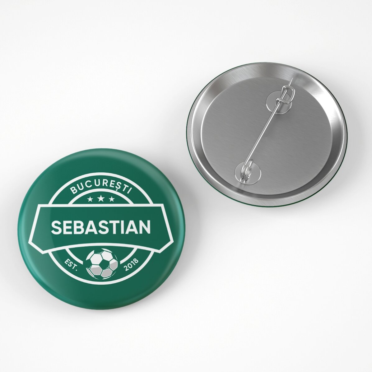 Insignă personalizată cu text - Fotbal