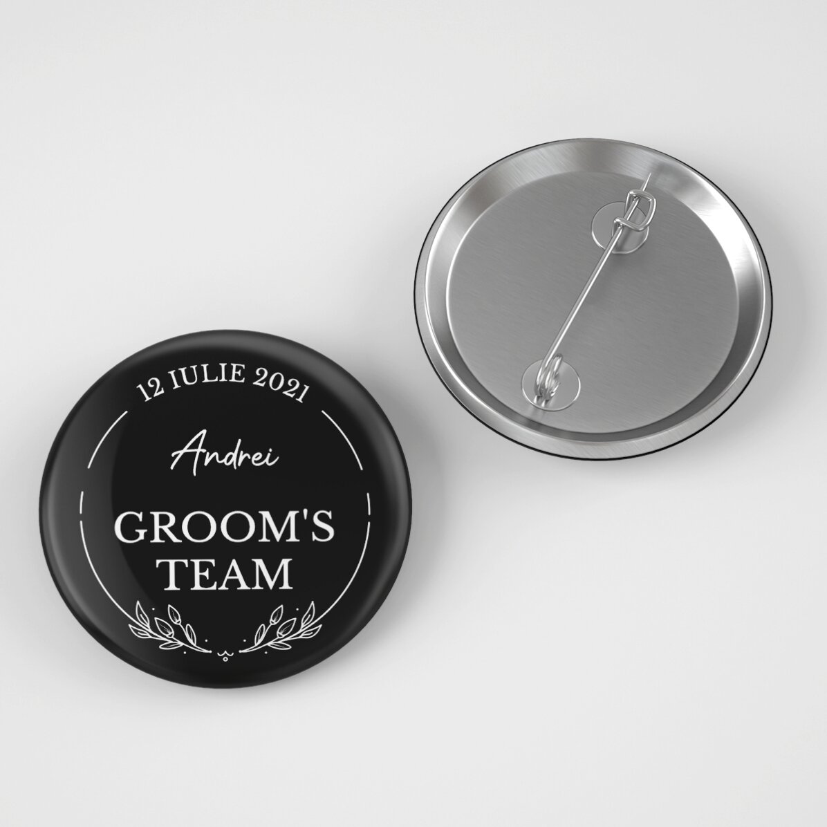 Insignă personalizată cu text - Groom