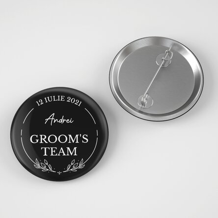 Insignă personalizată cu text - Groom