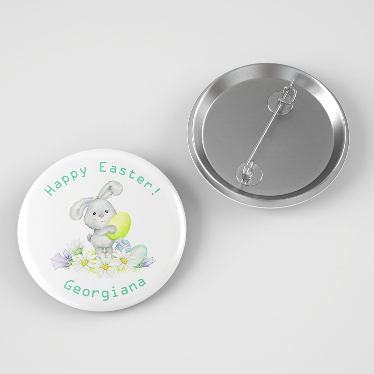 Insignă personalizată cu text - Paște fericit!