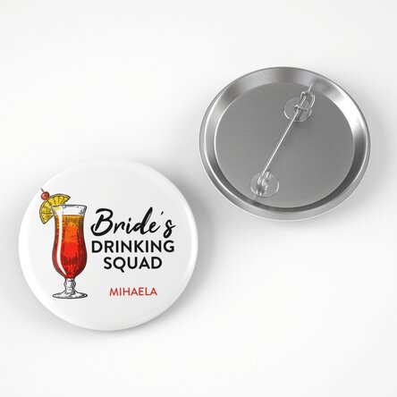 Insignă personalizată cu text pentru petrecerea burlăcițelor