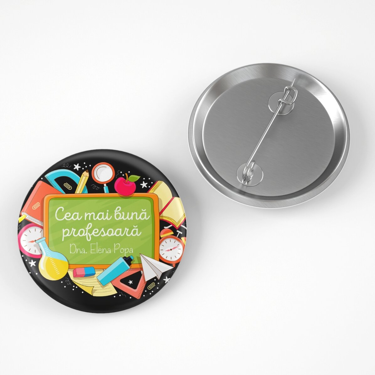 Insignă personalizată cu text - School