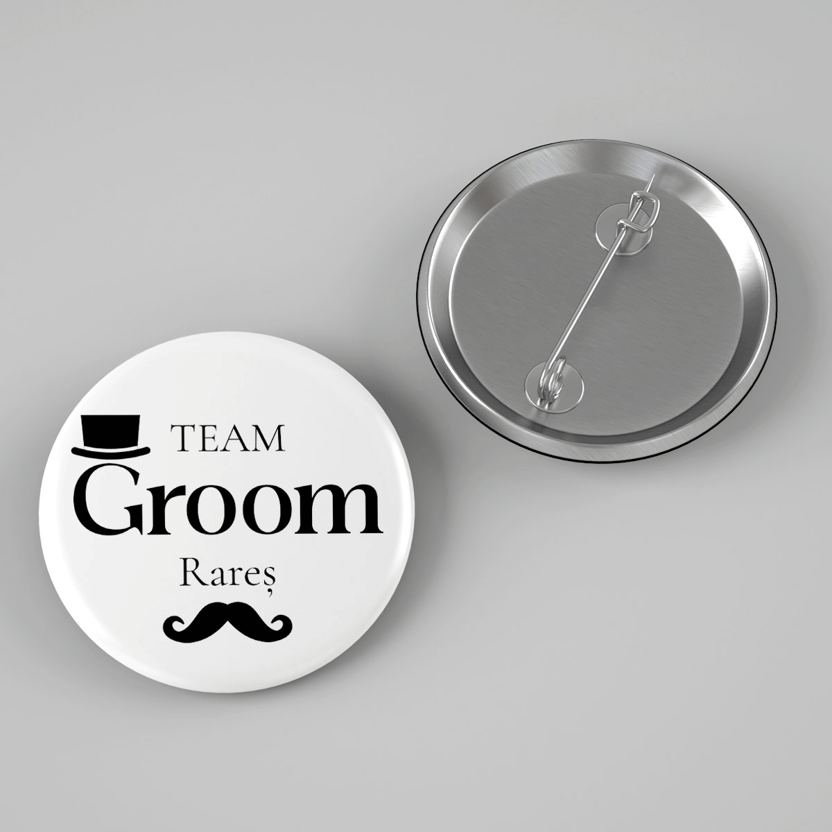 Insignă personalizată cu text - Wedding