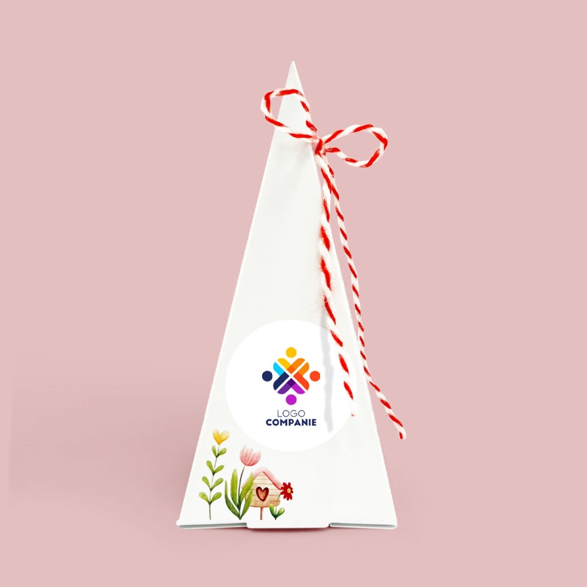 Kit de plantat flori - mărțișor personalizat cu logo  