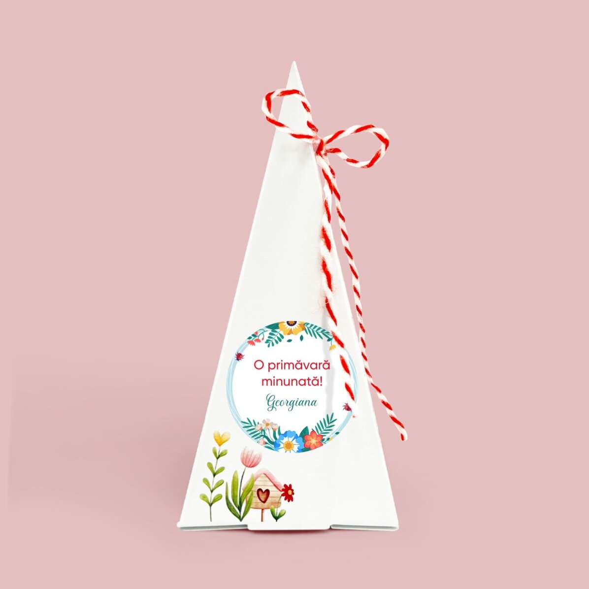 Kit de plantat flori - mărțișor personalizat cu mesaj - Flori 