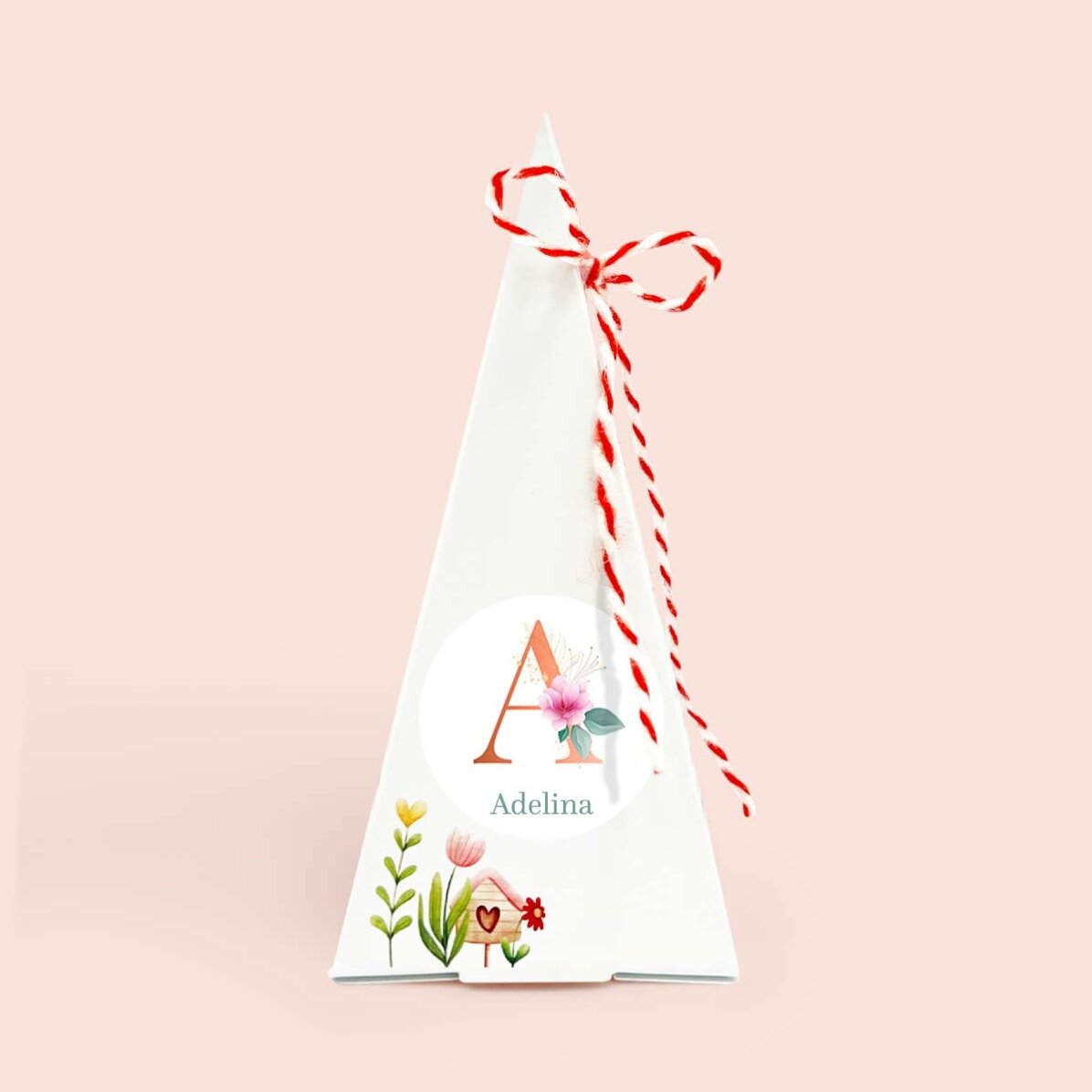 Kit de plantat flori - mărțișor personalizat cu text - Floral