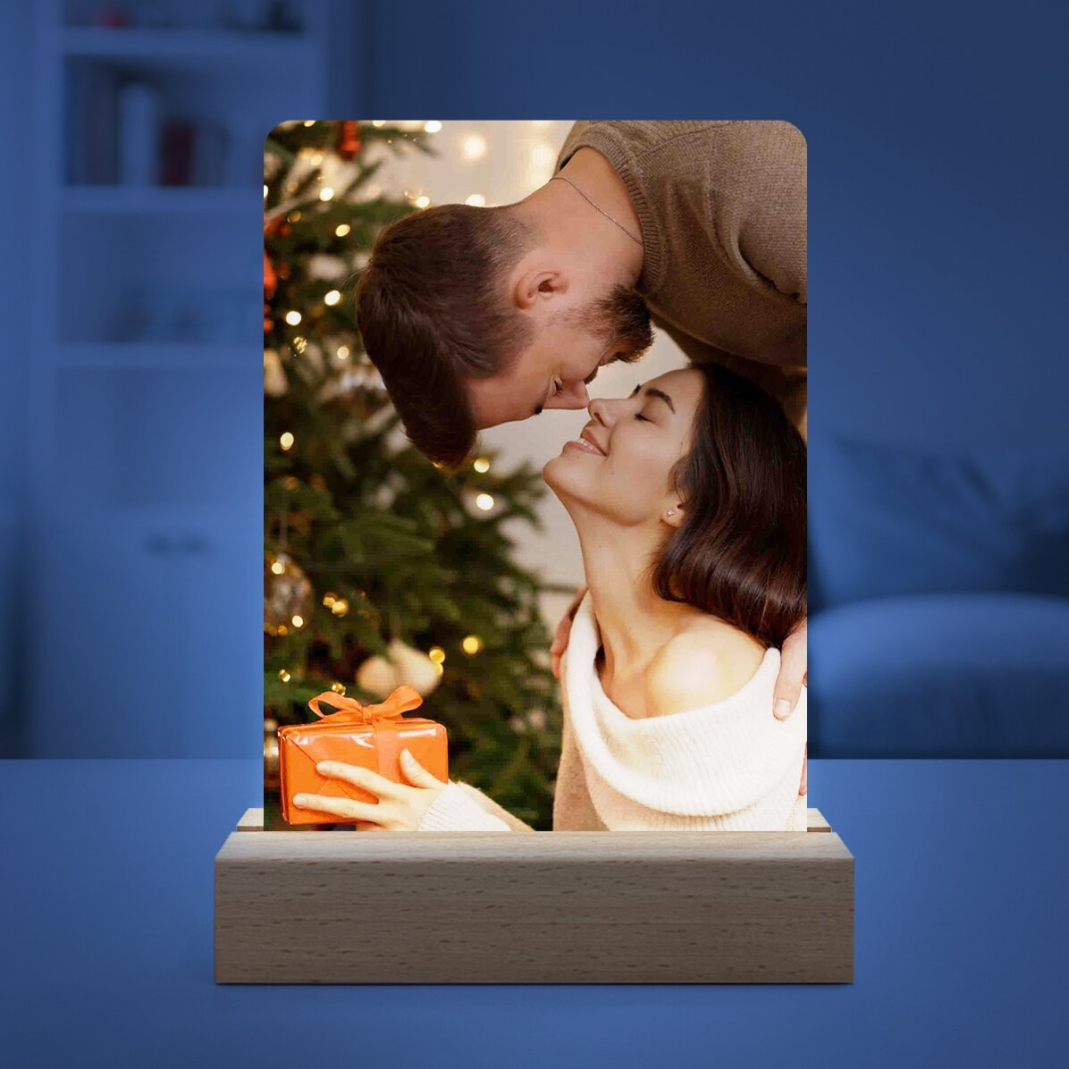 Lampă veghe LED personalizată cu o poză