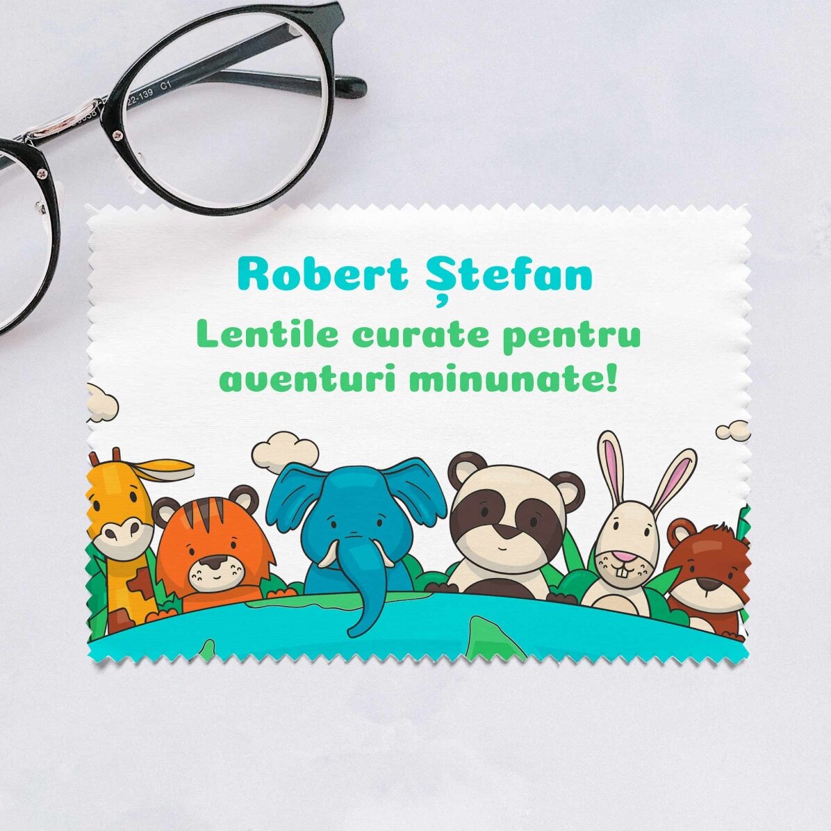 Lavetă personalizată pentru curățare ecrane/ ochelari - Aventură