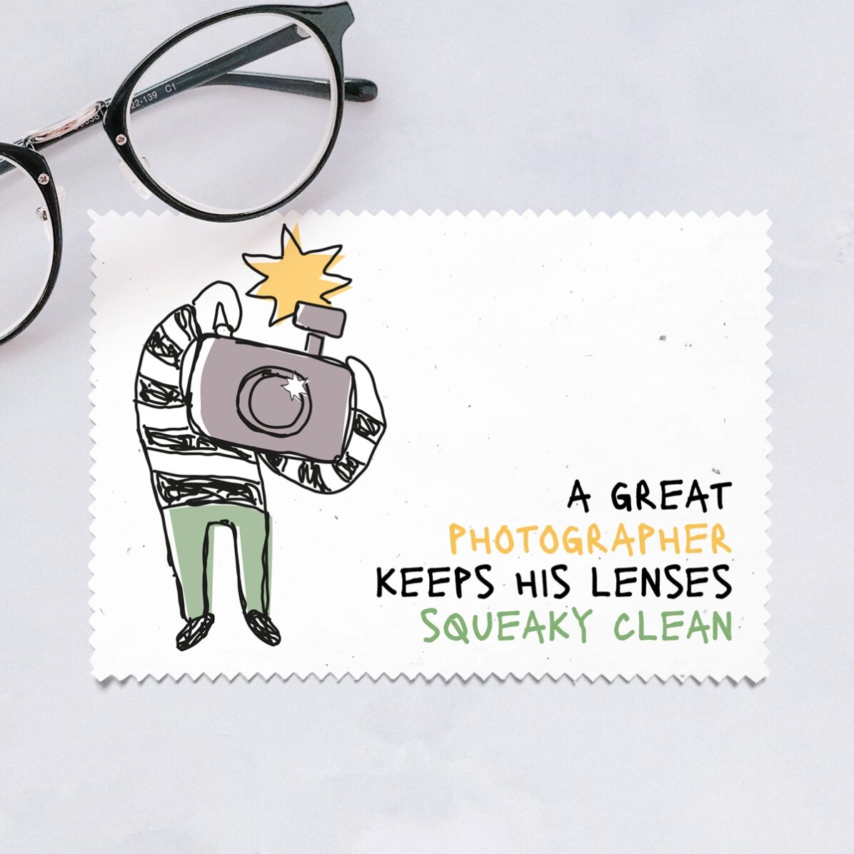 Lavetă personalizată pentru curățare ecrane/ochelari - Fotograf