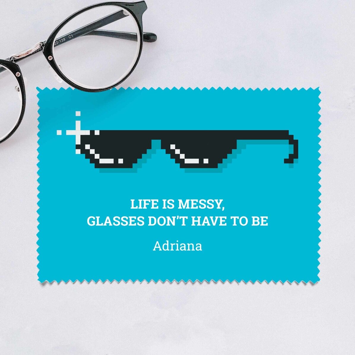 Lavetă personalizată pentru curățare ecrane/ochelari - Life