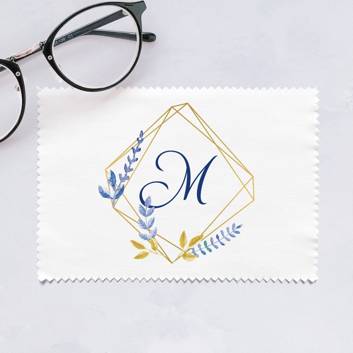 Lavetă personalizată pentru curățare ecrane/ochelari - Monogramă