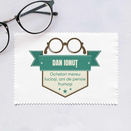 Lavetă personalizată pentru curățare ecrane/ochelari - Pensionare 