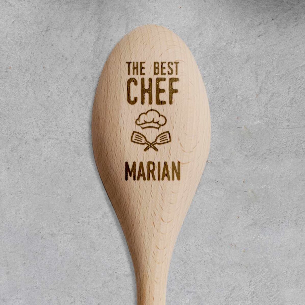 Lingură de lemn personalizată - Best chef