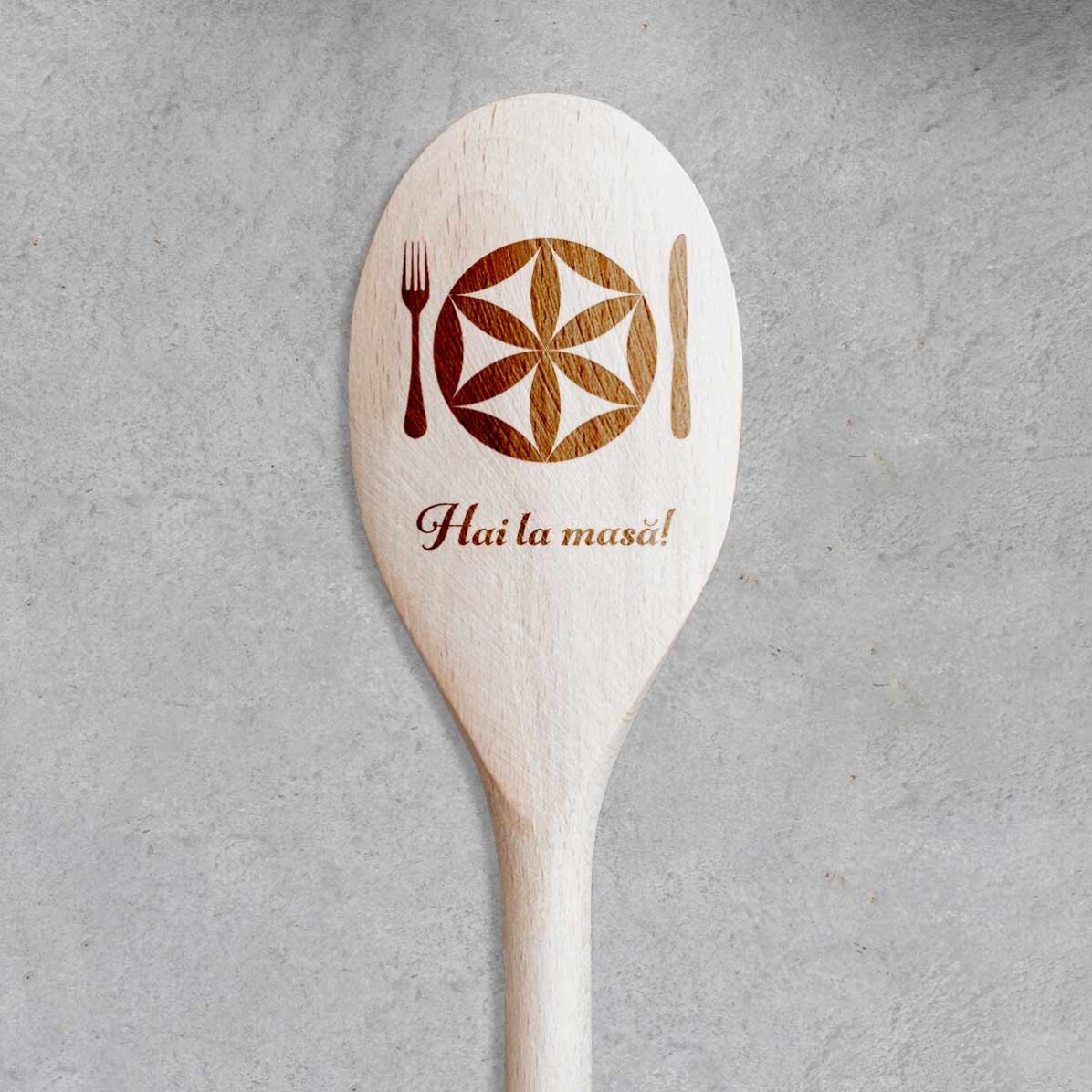 Lingură de lemn personalizată - Bucătar desăvârșit