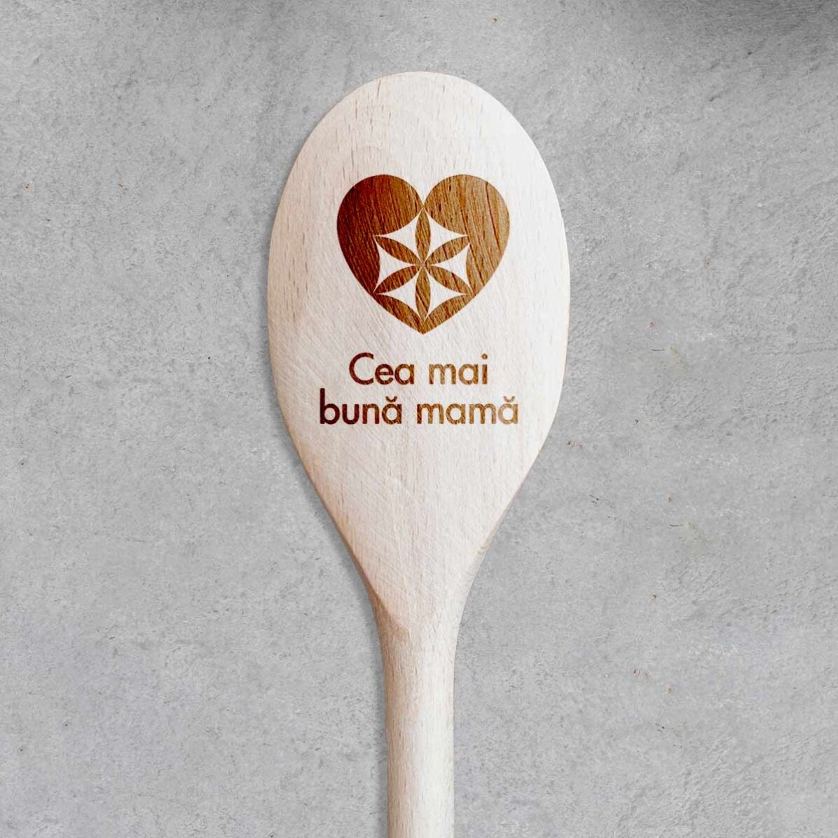 Lingură de lemn personalizată - Cea mai bună mamă