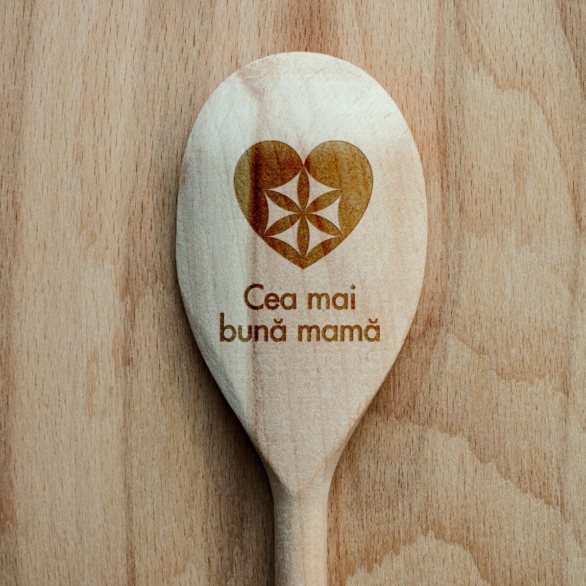 Lingură de lemn personalizată - Cea mai bună mamă