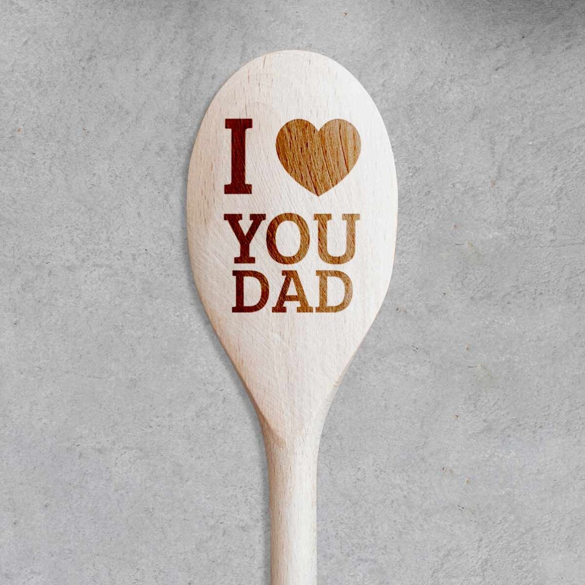 Lingură de lemn personalizată - I love you
