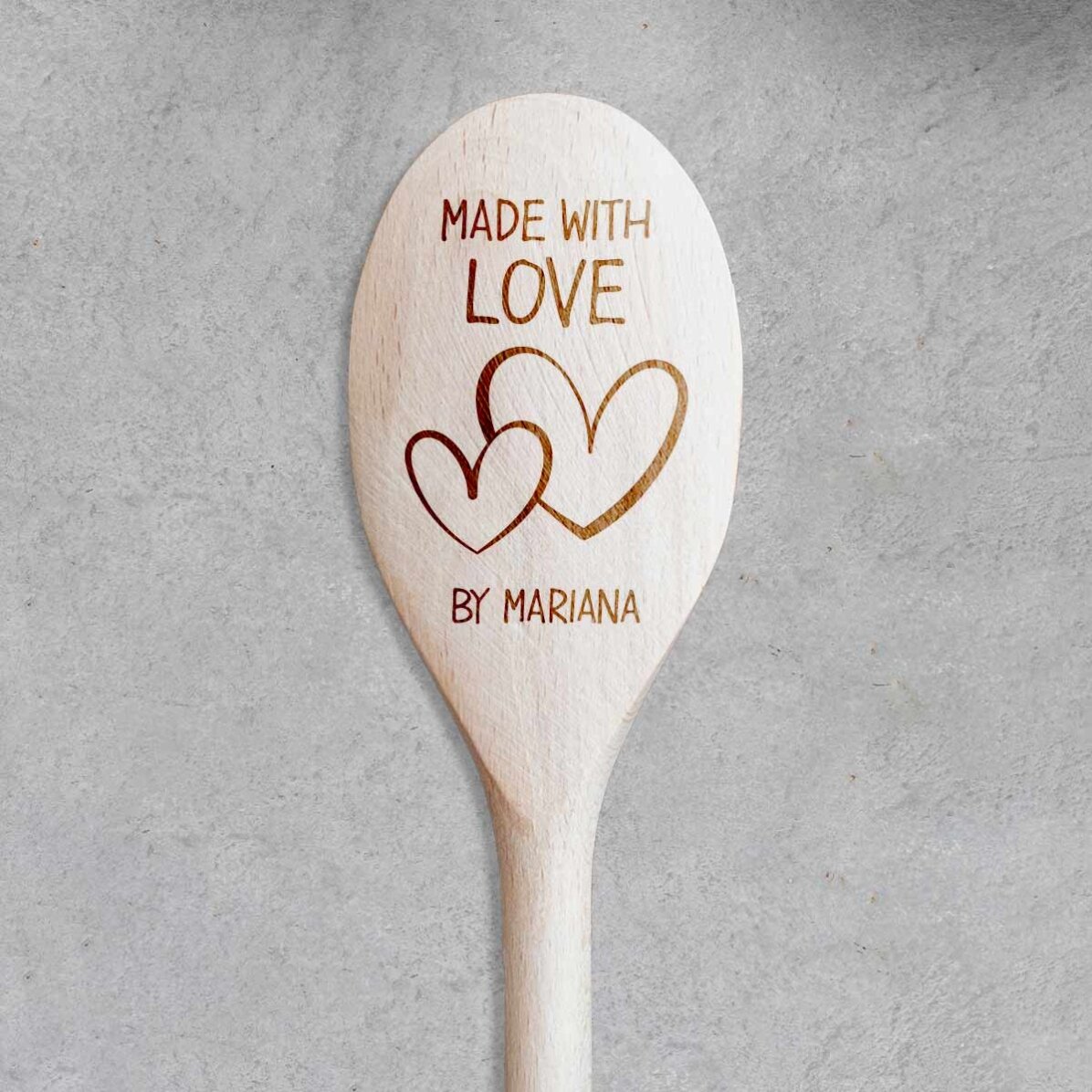 Lingură de lemn personalizată - Love