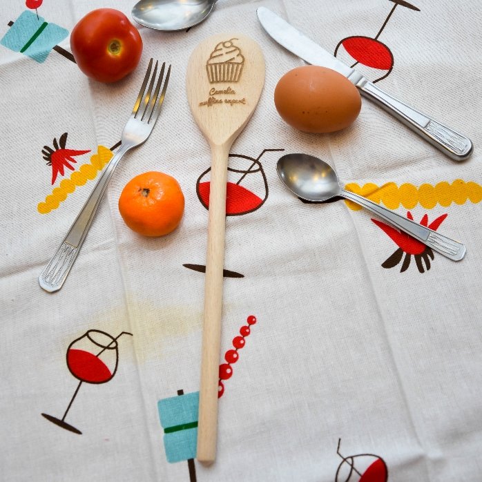 Lingură de lemn personalizată - Muffins Expert