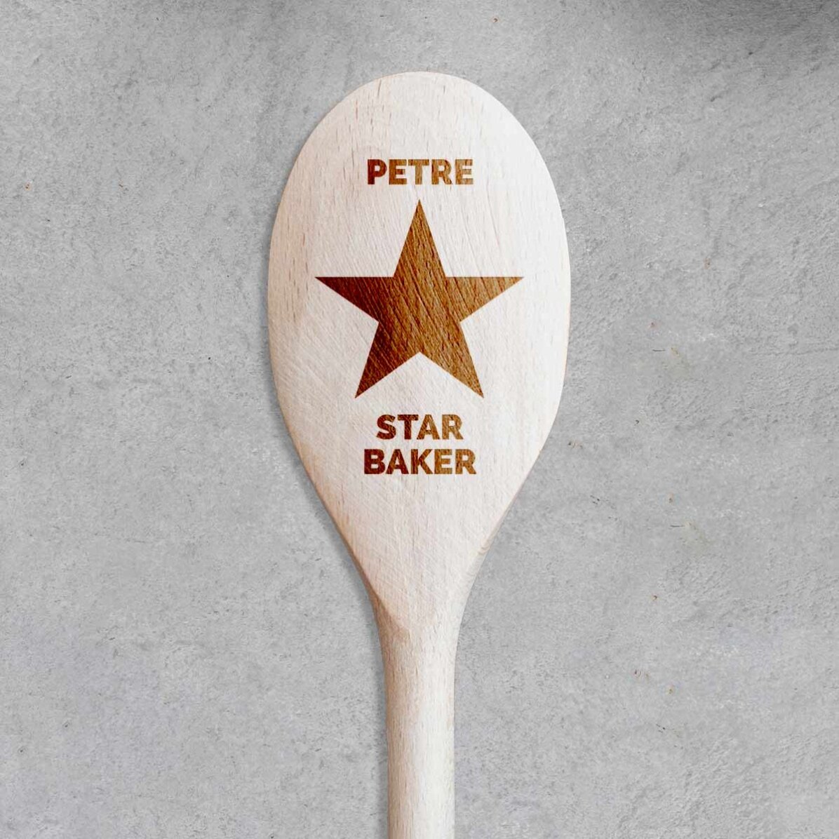 Lingură de lemn personalizată - Starul din bucătărie