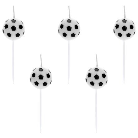 Lumânări pentru tort - 6 Mingi de fotbal